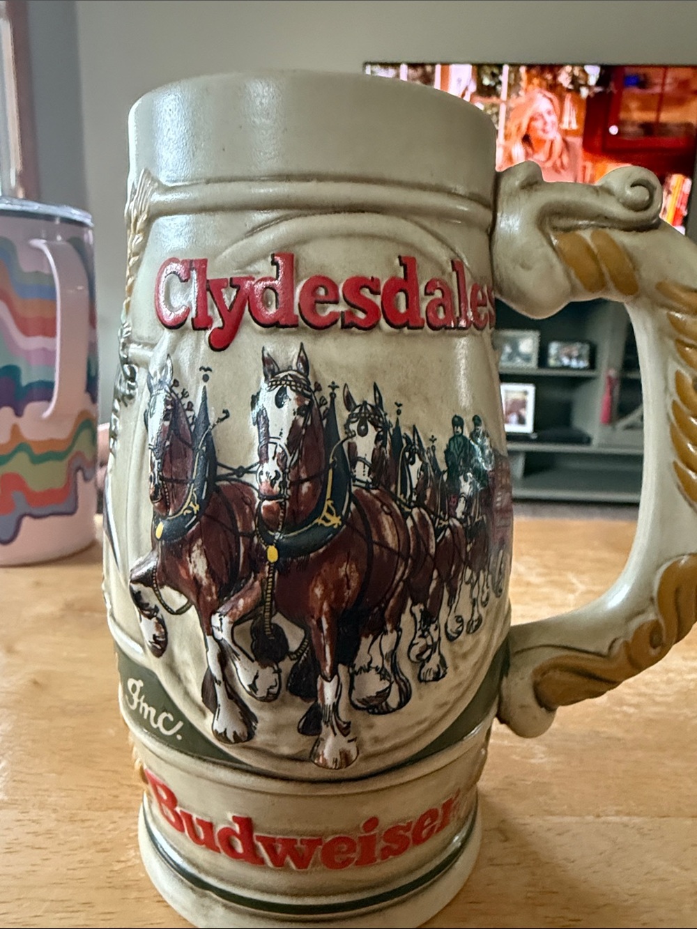 Vintage Budweiser Clydesdale Ceramic stein